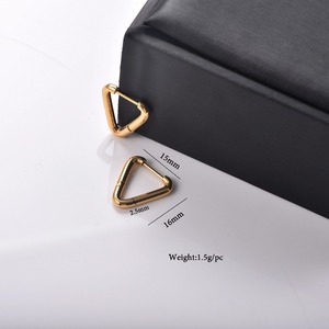 Boucles d'oreilles créoles unisexes en or, argent, noir et arc-en-ciel, étanches, pour oreilles sensibles, style punk, bijoux pour usage quotidien - Product Image 6