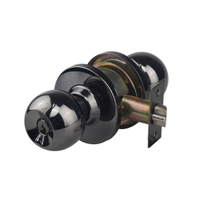 Factory Direct Sales High Quality <strong>Black</strong> <strong>Door</strong> <strong>Knob</strong> Lock Sets Tubular Lock Zinc Alloy 60mm Backset 3 Keys - Product Image 1
