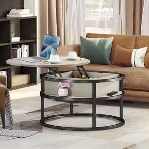 Mesa de centro de madera con tapa elevable para comercio transfronterizo, mueble de sala de estar de pie para uso doméstico, mesa de té sencilla y de alto valor. - Product Image 2