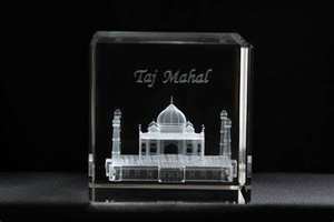 הטאג 'מהאל ב 3D קריסטל קוביית, הטאג' מאהל גביש משקולת נייר - Product Image 2