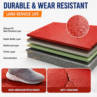 Système de terrain de basket-ball en silicone PU pour extérieur, revêtement de sol sportif durable, matériaux de construction de terrain de basket-ball