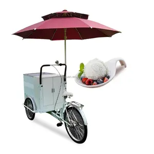 Máquina de helado de cono, carrito móvil, congelador, bicicleta, paleta, tráfico de carga, helado duro, carrito de helado