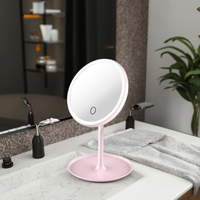 Miroir de maquillage portable de style nordique avec éclairage LED pour les voyages ou la maison, miroir de coiffeuse, ensemble de coiffeuse cosmétique