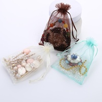 Linna – sacs cadeaux en Organza en maille de 9x12cm, sacs à cordon de serrage en Organza pour fête de mariage, Baby Shower