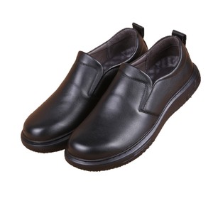 Mocassins en cuir véritable pour hommes, bout rond, à enfiler, respirants, semelle extérieure en caoutchouc, semelle intermédiaire en EVA, chaussures décontractées pour affaires - Product Image 5