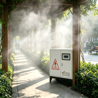 Système de brumisation extérieur haute pression en acier inoxydable – Kit de refroidissement par brume d'eau pour patio, jardin, aménagement paysager, restaurant, café, anti-poussière