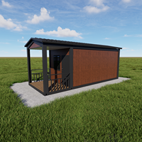 Extension de toit urbaine moderne, maison préfabriquée en conteneur, terrasse, panneau sandwich, bureau démontable en kit, marque Anshiju