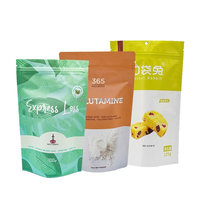 Herbruikbare, opstaande plastic zakjes met ritssluiting, voedselveilig, voor cashewnoten en gedroogd fruit