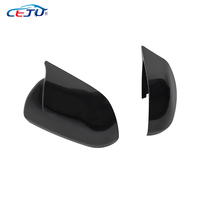 Tapa de espejo retrovisor para puerta lateral de coche, cubierta de marco, embellecedores, cubierta retrovisor con aspecto de fibra de carbono para Vw Volkswagen Polo 2002-2009
