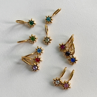 EManco Nouveau Collier Classique DIY avec Breloques, Pendentif Étoile en Acier Inoxydable, Strass Brillants, Bracelet et Boucles d'Oreilles Tendance