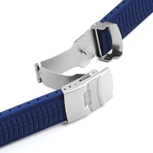Bracelet de montre en silicone Upro OEM/ODM avec boucle déployante à fermoir pliant 20/22/24 mm, bracelet sport à libération rapide - Product Image 4
