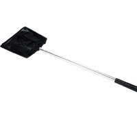 Filet de pêche en nylon pour aquarium, pour poissons de grande et petite taille, écologique, portable, avec long manche, accessoires d'aquarium en plastique nylon