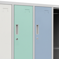 Casier de rangement personnalisé à 2 niveaux et 10 portes en acier, écologique, résistant à la rouille, démontable, à poser au sol, pour étudiants et personnel, avec serrure à clé, pour vêtements de travail