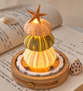 מעטפת זכוכית בהשראת ים קיפוד ים-מנורת חוט - Product Image 1