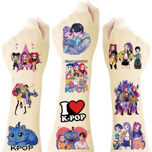 Autocollant PVC 80 <span class=keywords><strong>KPOP</strong></span> Witch Hunting Group, exclusivité transfrontalière, tatouage temporaire d'animation de dessin animé, <span class=keywords><strong>vinyle</strong></span> créatif, accessoire - Product Image 2