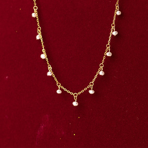 Collar de Doble Capa Estilo Coreano de Plata S925 para Mujer con Diseño Elegante de Perla Simple y Accesorio de Doble Cuello D7443 - Product Image 2