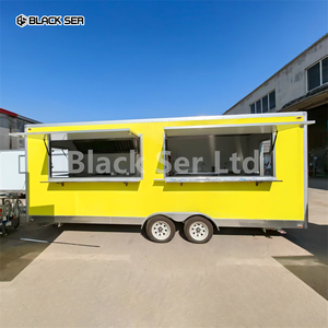 Black ser 5,7 m Mobile Food Trucks mit voller Küche Pizza Delicious Hotdog Coffee Trailer Food Truck Konzession Food Trailer - Product Image 1