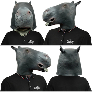 Máscara de Hipopótamo Divertida de Látex, Disfraz de Animal de Cara Completa para Halloween, Carnavales, Espectáculos y Eventos Novedosos - Product Image 5