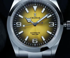 CRONOS Men Pilot <strong>Watch</strong> 36mm Automatic Mechanical Wristwatch BGW-9 Luminous 10ATM Waterproof PT5000 Gradient Sunray Dial - Product Image 6