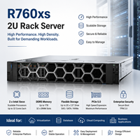 Servidor en Rack R760xs 2U con Procesador Intel Xeon Scalable, Servidor Empresarial para Virtualización de Centros de Datos y Computación en la Nube