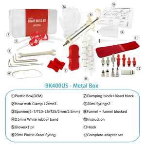 Kit Universal <span class=keywords><strong>de</strong></span> Herramientas para Purgar <span class=keywords><strong>Frenos</strong></span> <span class=keywords><strong>de</strong></span> Disco Hidráulicos para Bicicletas <span class=keywords><strong>de</strong></span> Montaña y Carretera, Compatible con <span class=keywords><strong>SHIMANO</strong></span>, MAGURA, HAYES, AVID, FORMULA (Plástico y Metal) - Product Image 5