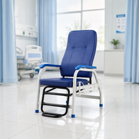 Fauteuil inclinable médical pour donneur de sang avec barre télescopique pour perfusion intraveineuse et accoudoirs rembourrés pour les zones d'infusion en milieu clinique