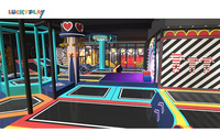 Centro de Juegos Infantil de Gran Tamaño, Área de Juegos Interior con Toboganes, Casa de Brinco, Casa de Burbujas de Plástico para Uso Comercial