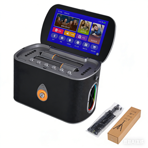 Altavoz KTV Portátil <span class=keywords><strong>de</strong></span> 10 Pulgadas con Pantalla Táctil, WiFi, Luz LED y Batería Recargable <span class=keywords><strong>para</strong></span> Fiestas en Casa y Diversión al Aire Libre - Product Image 1