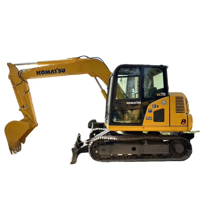 Japanese Second-hand Komatsu PC70 used mini excavator hydraulic backhoe crawler 7tons used small digger in good condition