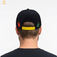 Op maat gemaakte Oxford Dobby 6-panel gestructureerde snapback baseballcap met 2-kleurige borduring op de klep, grijs & marineblauw, stippenpatroon.
