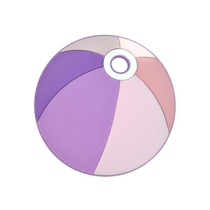 Anneau de dentition en silicone en forme de ballon de plage pour bébés, matériau de qualité alimentaire, de 0 à 24 mois, jouet unisexe en forme de ballon - Product Image 4