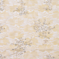 Tela de Tul Suave con Bordado de Patrón de Abanico en Color Rosa Nude, Elegante y en Oferta, para Vestidos Románticos y Decoración de Fondos de Boda