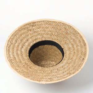 Chapeau de soleil rétro d'été à large bord en paille tressée, idéal pour la scène, les festivals, la plage et les occasions décontractées - Product Image 6