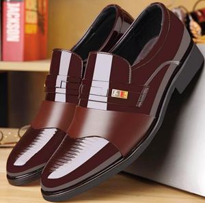 Chaussures habillées montantes en cuir véritable personnalisées avec coussin d'air, à enfiler, pour homme, idéales pour mariage, bureau et carrière - Product Image 2