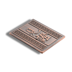 Placa de Identificación de Oficina Rectangular de Metal Color Oro Rosa con Logotipo Personalizado Portátil - Product Image 4