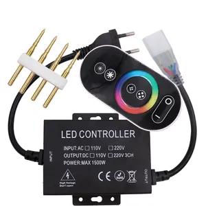 750Watt LED Dimmer for AC110V/220V LED String Light, Wireless Remote  Control Dimmer with 2 Prong Outlet, Timer Switch