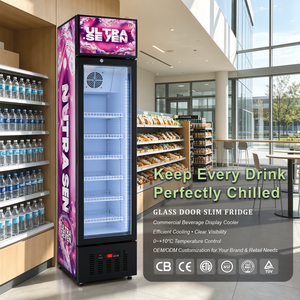 Réfrigérateur commercial sur mesure à porte vitrée simple, vitrine réfrigérée pour boissons et bières - Product Image 6