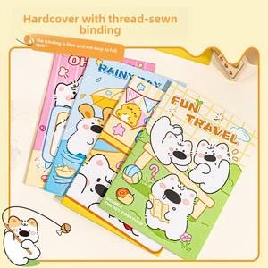 Carnet A5 à couverture souple, ligné et épaissi, motif dessin animé mignon, idéal comme cadeau ou récompense pour étudiant, fournitures scolaires. - Product Image 4