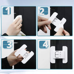 Verrou <span class=keywords><strong>de</strong></span> sécurité pour <span class=keywords><strong>porte</strong></span> <span class=keywords><strong>de</strong></span> réfrigérateur, congélateur, armoires, sécurité enfant, sécurité renforcée, sécurité enfant pour fenêtre, réfrigérateur - Product Image 3