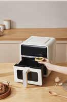 Four à friture multifonctionnel, puissance 1400W, commande manuelle, fonction économie d'énergie, protection contre la surchauffe