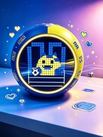 Haut-parleur portable 5W avec logo personnalisé OEM, art pixelisé, écran LED à motifs DIY, réveil, décoration d'intérieur, cadeau