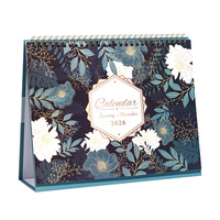 Calendrier de bureau en papier écologique personnalisé 2026, style pastoral, professionnel, mensuel, sur chevalet, marque CHR, différentes tailles, pour le bureau