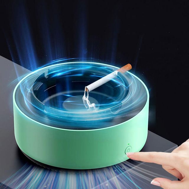 Multifunction Electronic Smokeless Ashtray with Air Purifier for Home Car Office Hotel & Outdoor Use-Electric/Battery Powered
