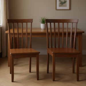 Set di 2 sedie da pranzo in legno massello, mobili per la casa moderni e tradizionali - Product Image 2