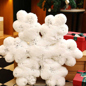 Jouets en peluche doux et mignons en forme de flocon de neige, les plus vendus, pour filles, pour machine à griffes - Product Image 1