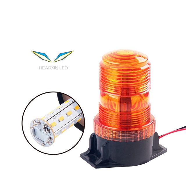 Warning Beacon Light LED Amber Emergency Signal Light for School Bus 12-36V Safety Strobe Flashing Lamp Indicator Light