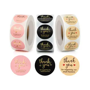 Personalized Product Private Custom Round Stickers Self Adhesive Waterproof Sticker Label Printing Logo Sticker Roll