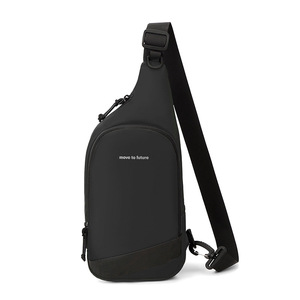 Men's Oxford <b>Chest</b> Bag Zipper Closure Summer Fashionable Waterproof Portable Sports Style Crossbody Bag for Daily Use - Product Image 3