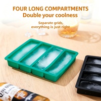 Bacs à glace empilables en silicone sans BPA, super cubes à démoulage facile, contenants de stockage alimentaire avec couvercles pour la préparation des repas