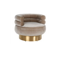 Meubles de mariage au design moderne, canapé de luxe rond en velours pour salon